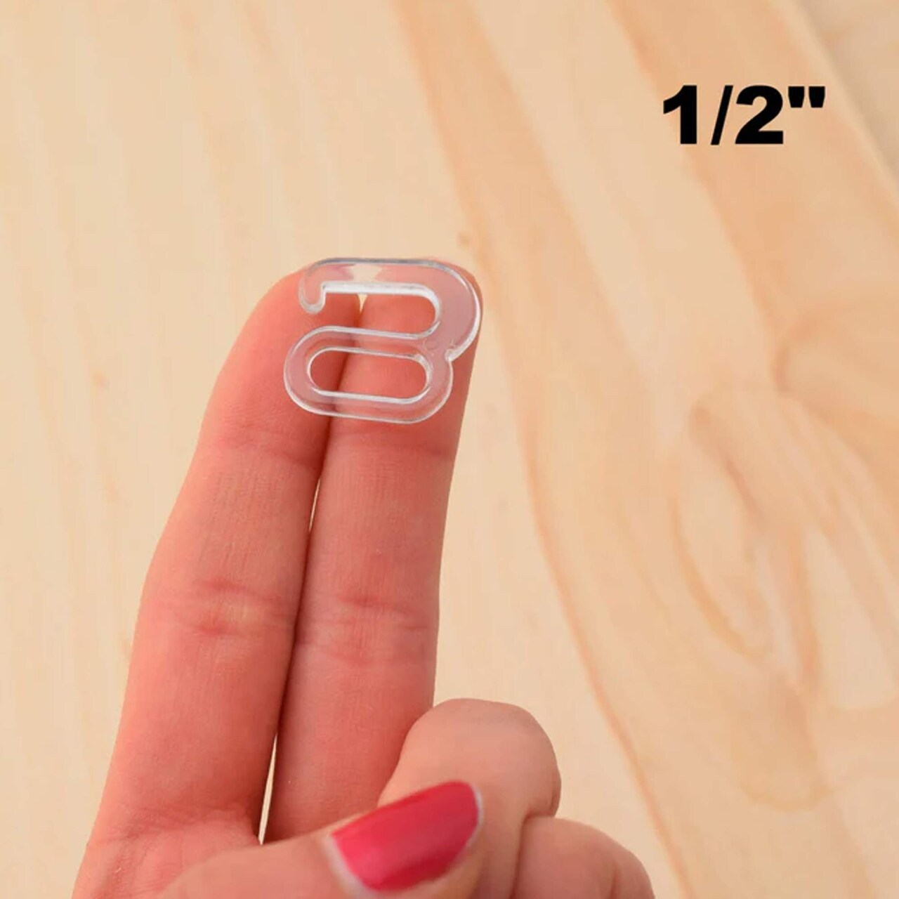 1/2 Inch 12 Clear Plastic Bikini Hooks for Bra Strap Elastic DIY Lingerie Making